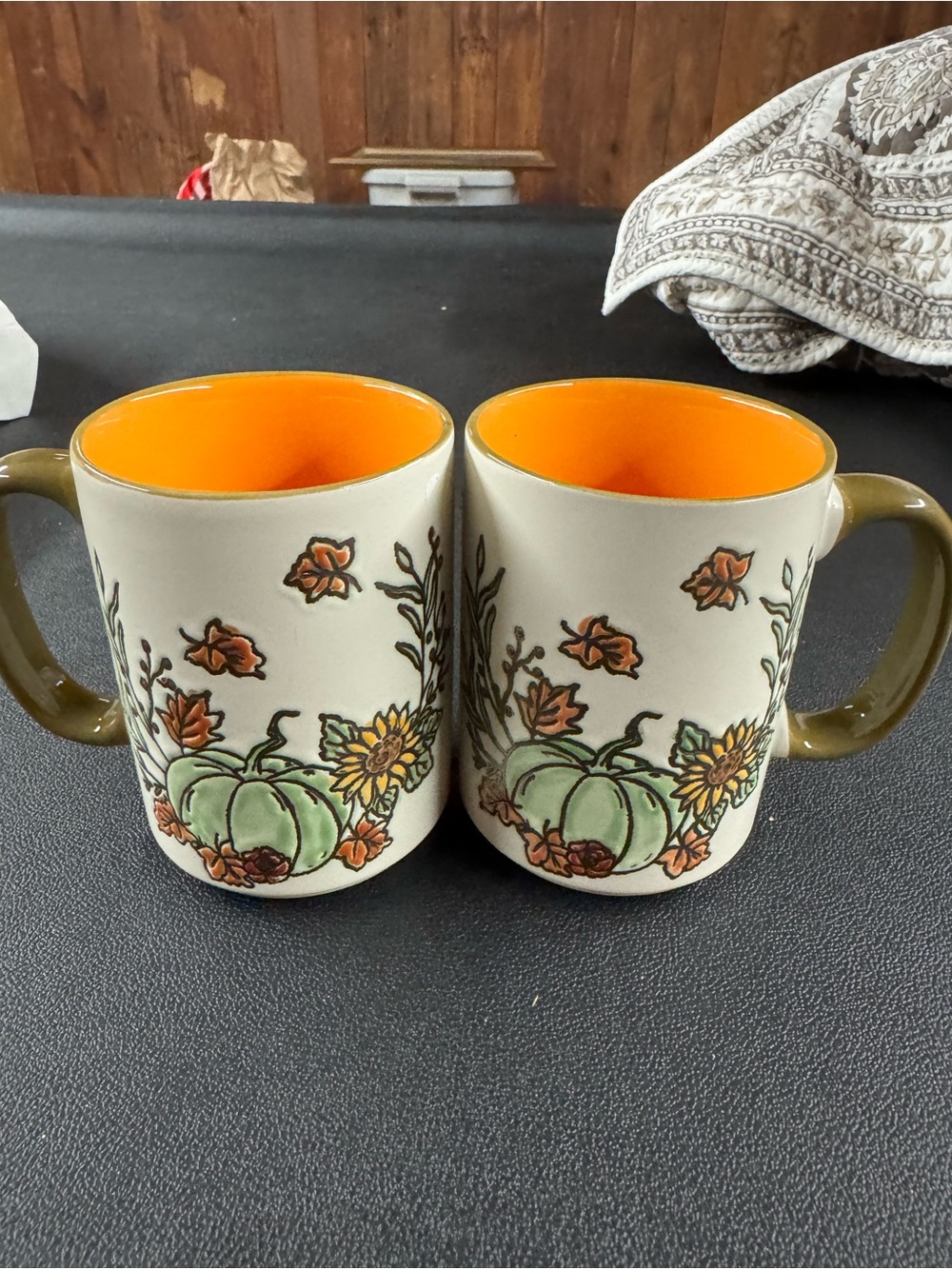 Eli and Ana Pumpkin Mugs Set of Two